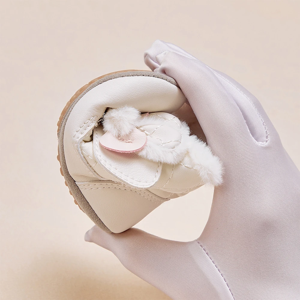 ديف بيلا طفل الفتيات أحذية بوت قصيرة الشتاء طفل رشاقته أفخم عدم الانزلاق أحذية موضة عادية الوليد لينة سوليد أحذية DB4254751 #6