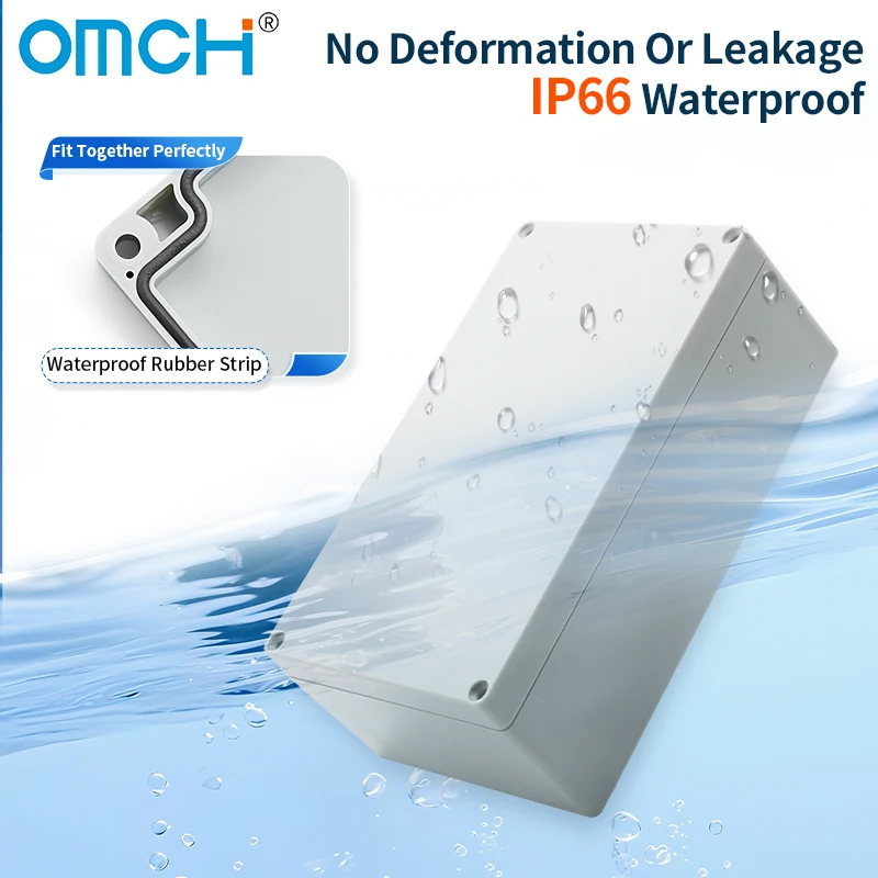 OMCH F Series IP66 Plastic ABS Outdoor Waterproof Electrical Junction Box Screw Cable Custom Waterproof Wire Junction Box