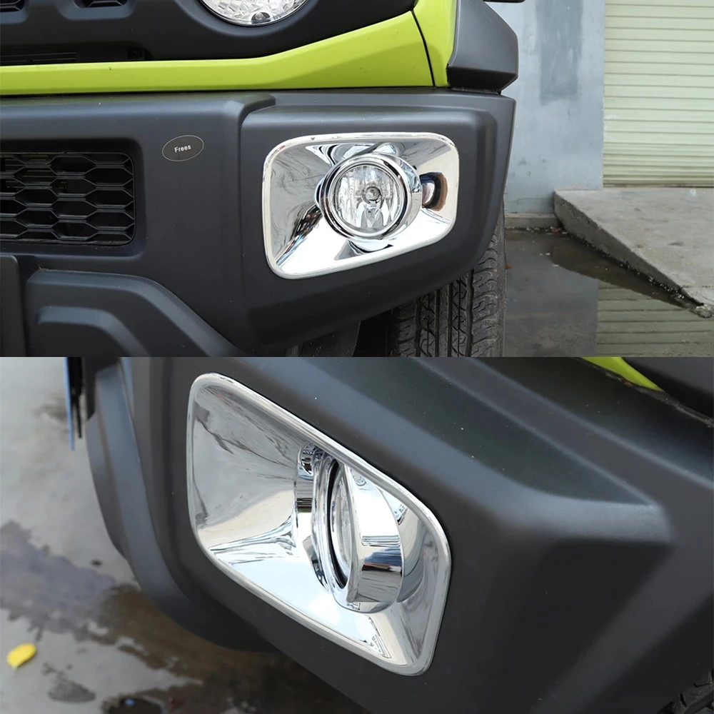 

For Suzuki Jimny 2019 2020 2021 2022 Front Fogs Lights Trim Accessories ABS Carbon Fiber Cover Car Exterior Stickers Auto Parts