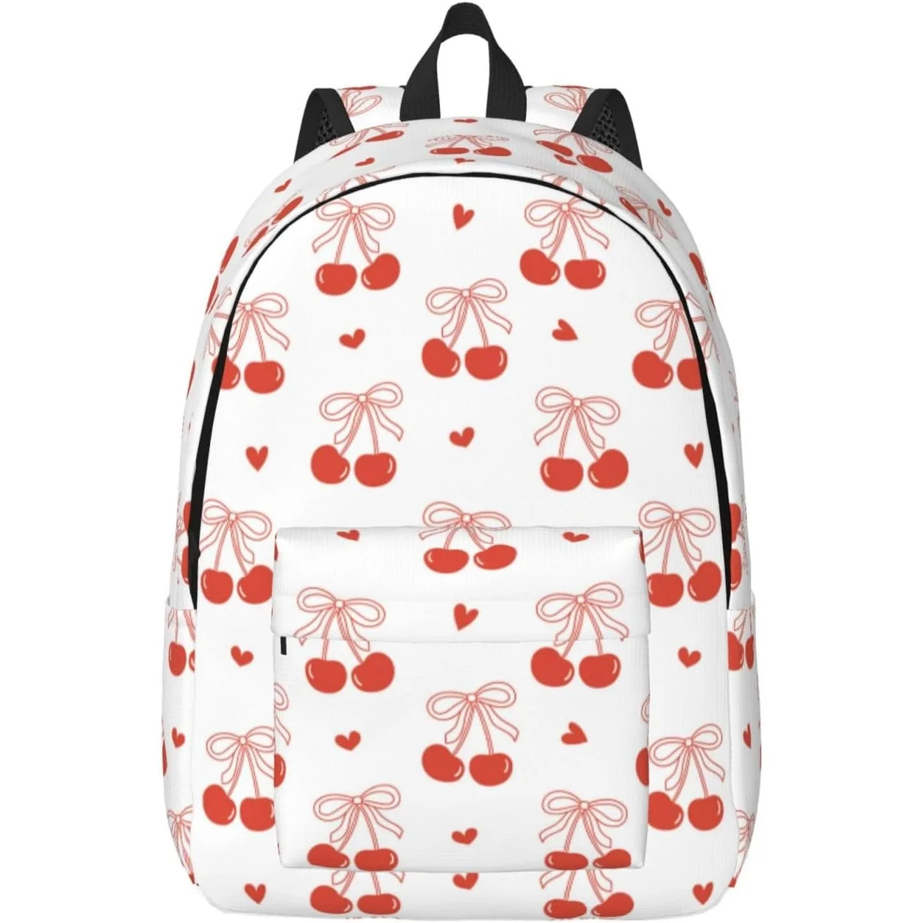 

Travel Laptop Backpack - Cute Berry Bow Tie Computer Canvas Backpack Bag with Adjustable Straps