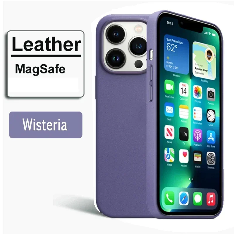 Luxe magnetische leren hoes voor Apple iPhone 17 Pro Max 16 13 12 14 15 Plus Officiële MagSafe voor MagSafe iPhone hoesje Etui