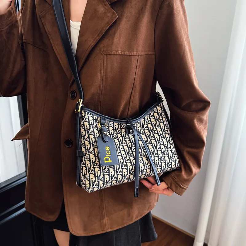 

​Designer Inspired 2025 Tote Bag, Women's Elegant Quilted Crossbody, Artistic Embroidery Shoulder Sling, Unique​