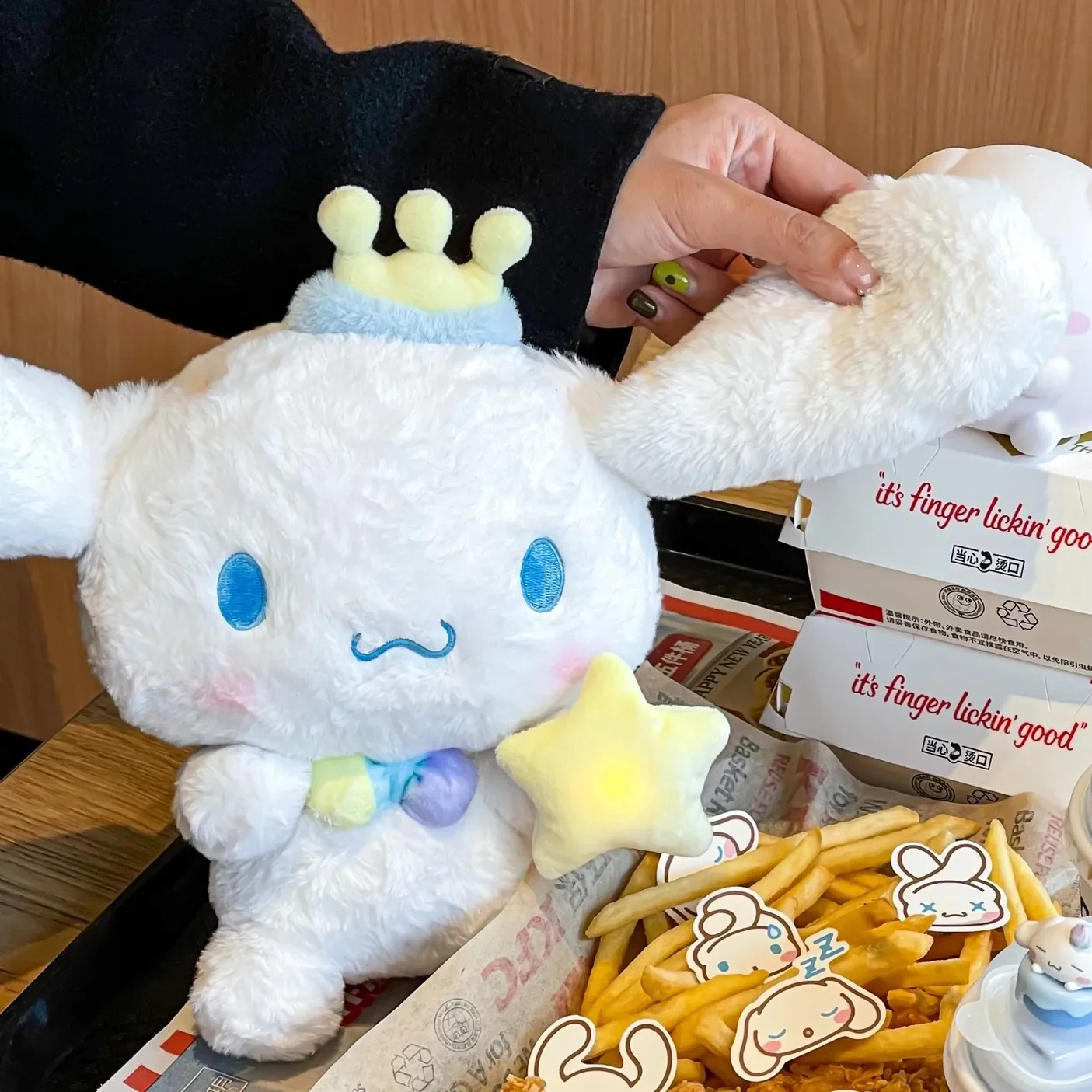 KFC Sanrio Series Wish Me Mel Cinnamoroll Cartoon Plush Packaging Doll Toys Hobbies Stuffed Animals Holiday Gifts for Children