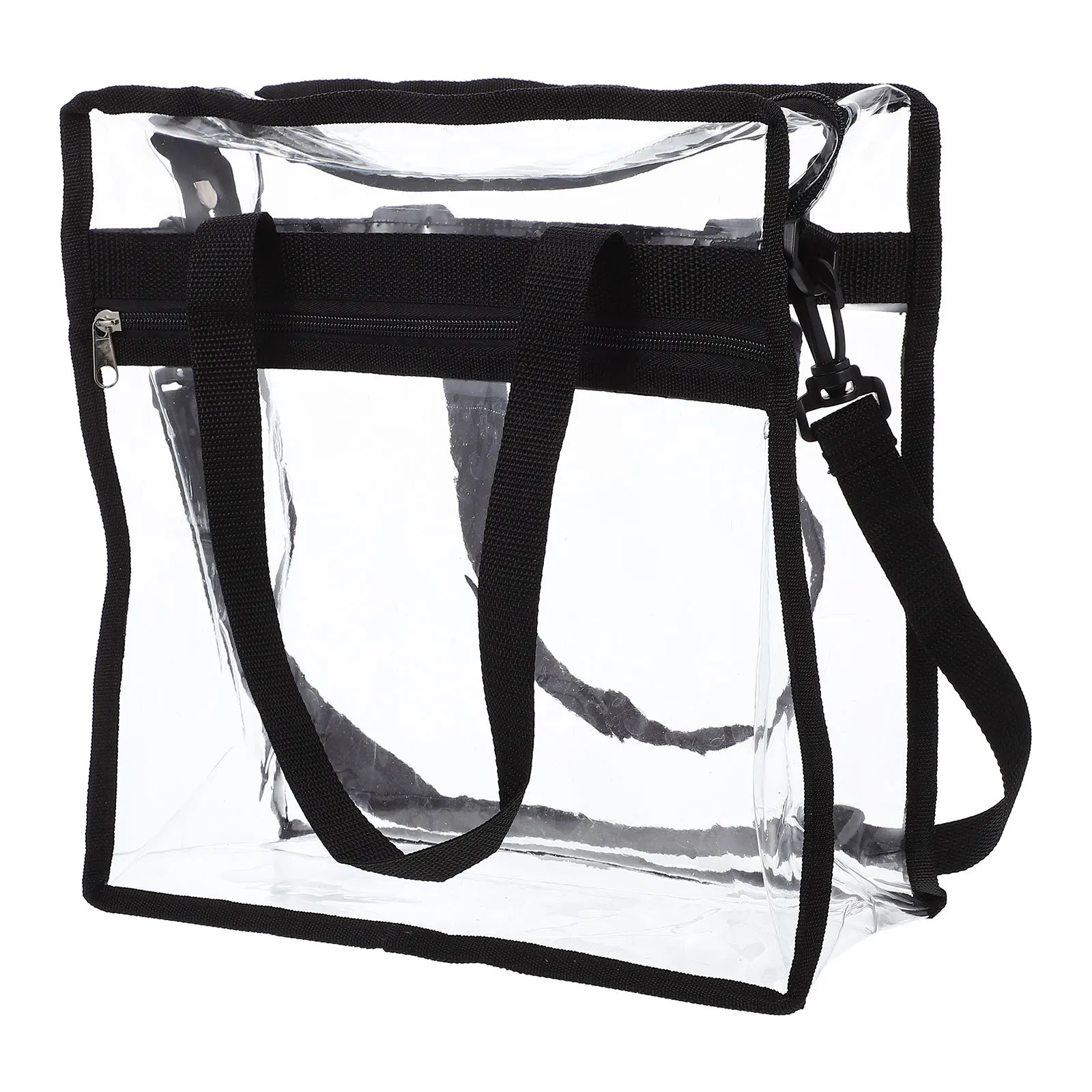 

Multi-Function Transparent Single Shoulder Bag Lightweight PVC Cross Body Purse Portable Clear Bag for Women Daily Necessities