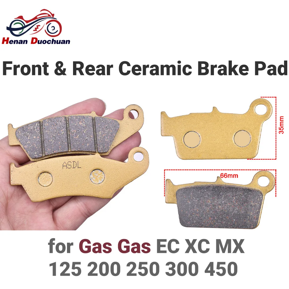 Front Rear Ceramic Brake Pad for Gas Gas EC XC MX 125 200 250 300 450 2009-2020 Ranger Six Days 4T Euro4 FA185 FA367