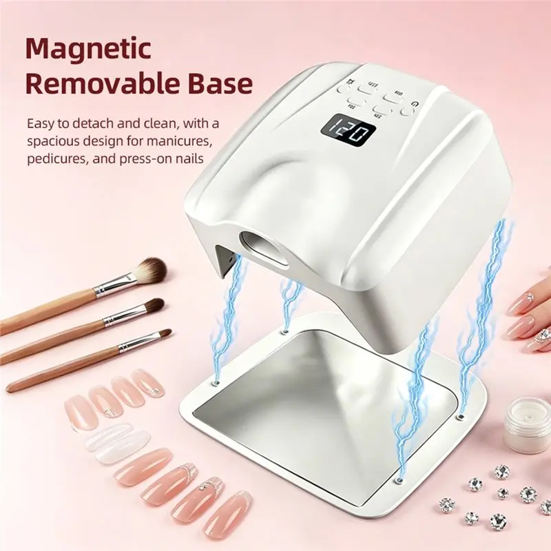 US Plug Portable Fast Drying Manicure Accessory Premium Single Finger Toe Gel Nail Curing Lamp Auto Sensor Dual LED Light