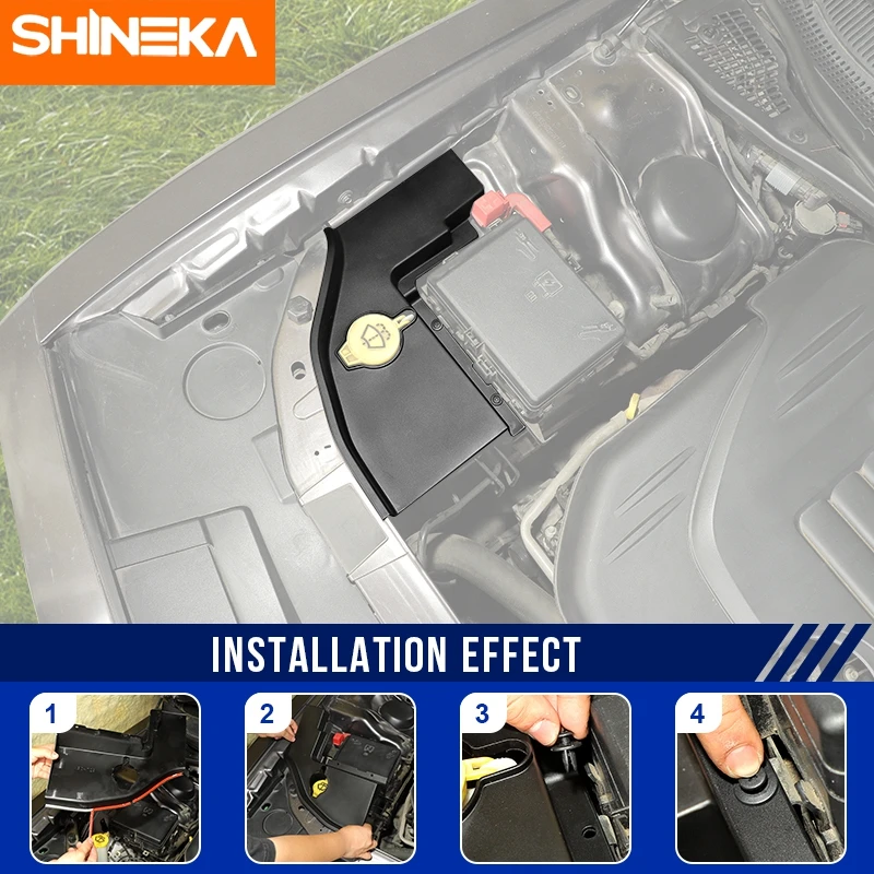 SHINEKA Car Windshield Wiper Spray Bottle Decoration Cover Accessories for Dodge Challenger Charger 2015 2016 2017 2018 2019 Up