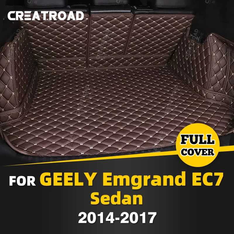 Auto Full Coverage Trunk Mat For GEELY Emgrand EC7 2014-2017 16 15 Car Boot Cover Pad Cargo Liner Interior Protector Accessories