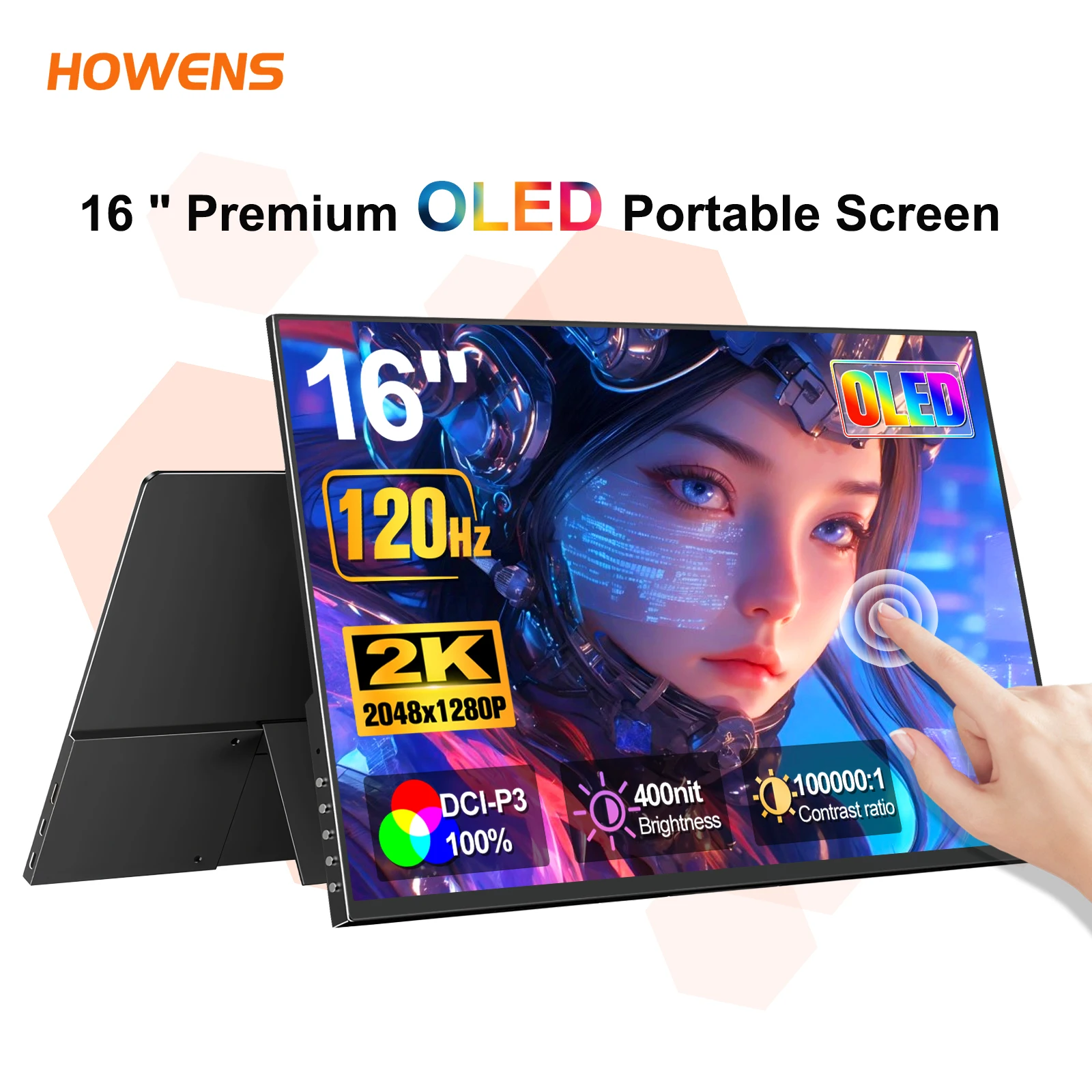 Portable Touchscreen Monitor For Laptop - 2K 3K 16
