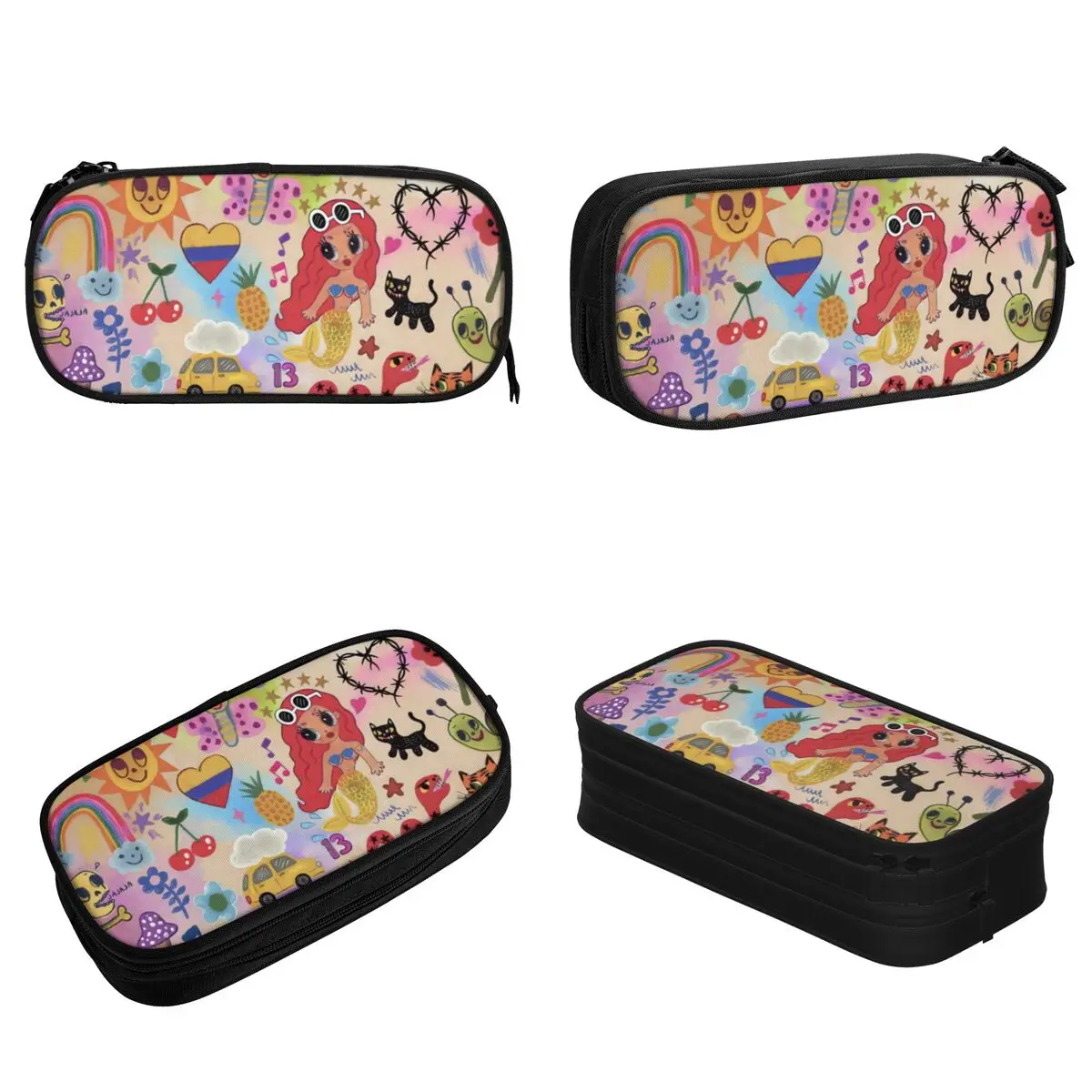 Manana Sera Bonito Pencil Cases Music Karol G Pencilcases Pen Holder Big Capacity Bag School Supplies Zipper Stationery