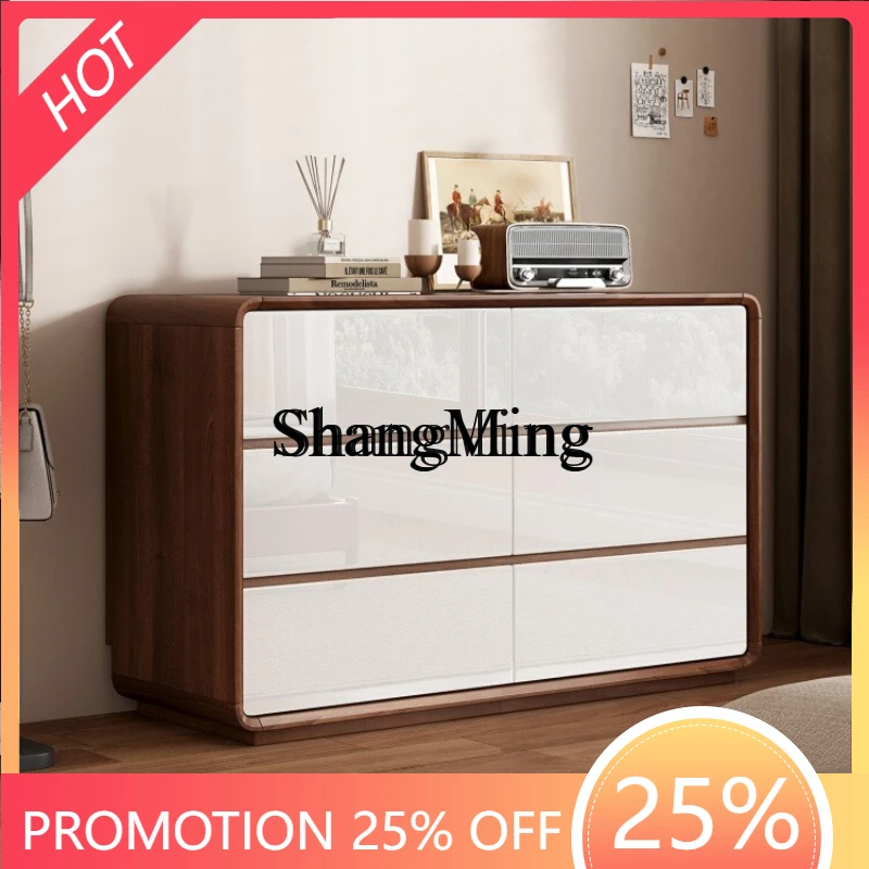 

ZYYall solid wood bedroom storage cabinet, large capacity floor storage cabinet at the end of the bed