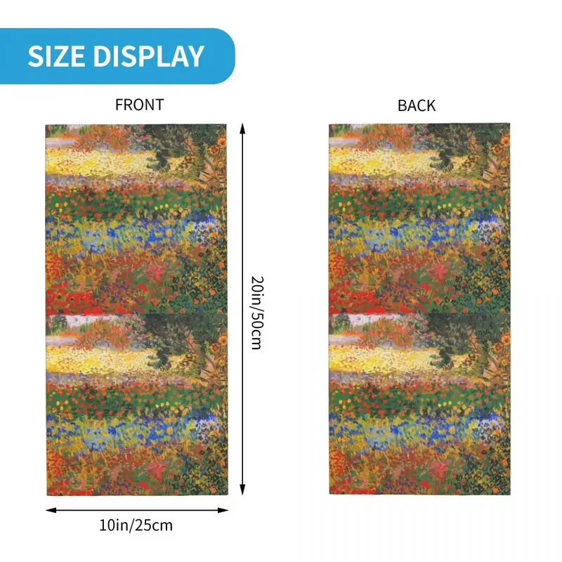لوحة حديقة زهور من كلود فان جوخ وشاح وجه للرجال والنساء ، بالاكلافا ، جرافة الرقبة ، حماية من الأشعة تحت البنفسجية ، أغطية رأس ، غطاء أنبوبي