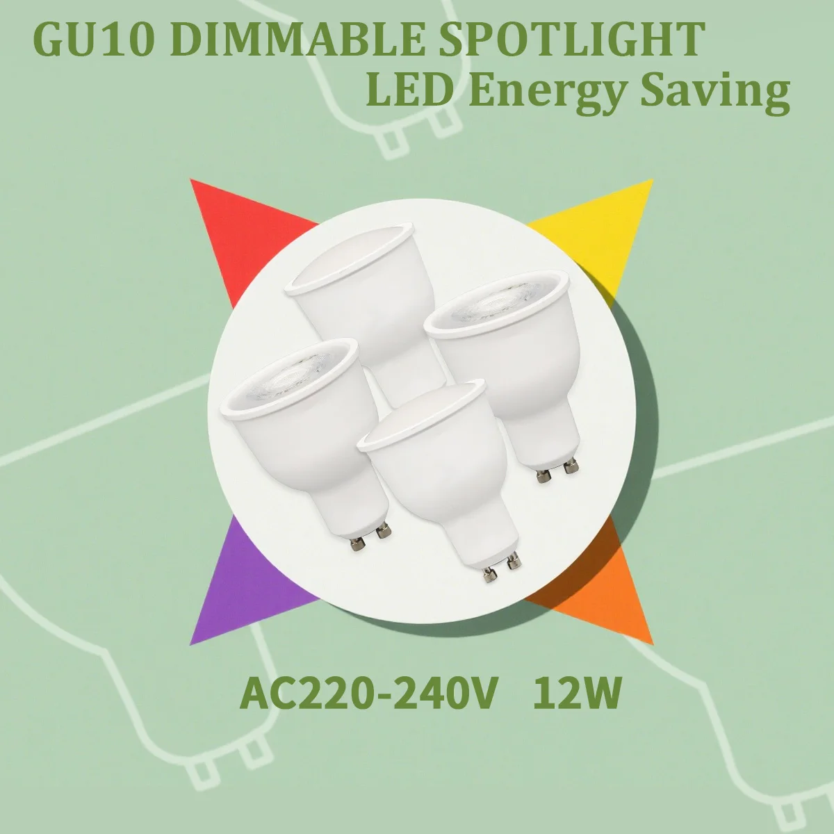 

4-20pcs LED Spotlight GU10 12W 1080LM 220V High Lumen 3000K 4000K 6000K Gu10 Leds Lamp for Home Decoration Replace Lampada