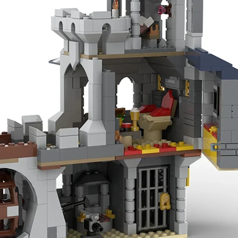 Moc-bloques de construcción de modelo de Castillo militar, bloques modulares de tecnología de trebuquete de Halcón Negro, juguetes de regalo de Navidad, juegos de ensamblaje DIY