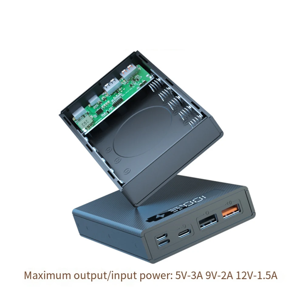 Wireless Battery Box DIY Mobile Power Supply Portable And Efficient Battery Holder Power Bank Case With PD QC3.0 USB C