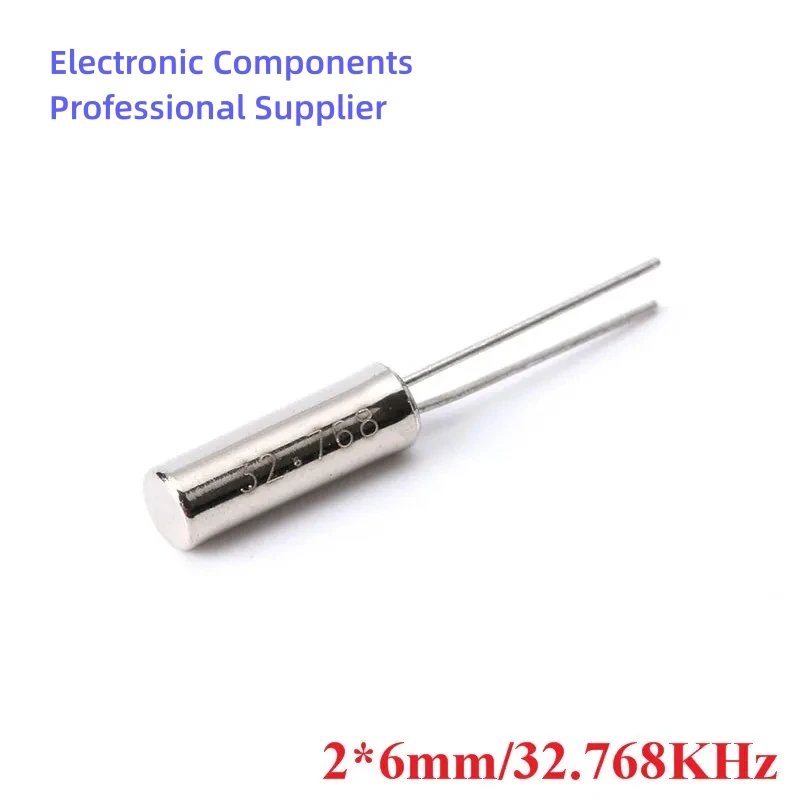 10pcs 32.768KHz 32.768 KHZ 32.768K Frequency Resonator Oscillator Quartz Crystal Cylender 2*6mm 2x6mm 2mmx6mm 2mm*6mm