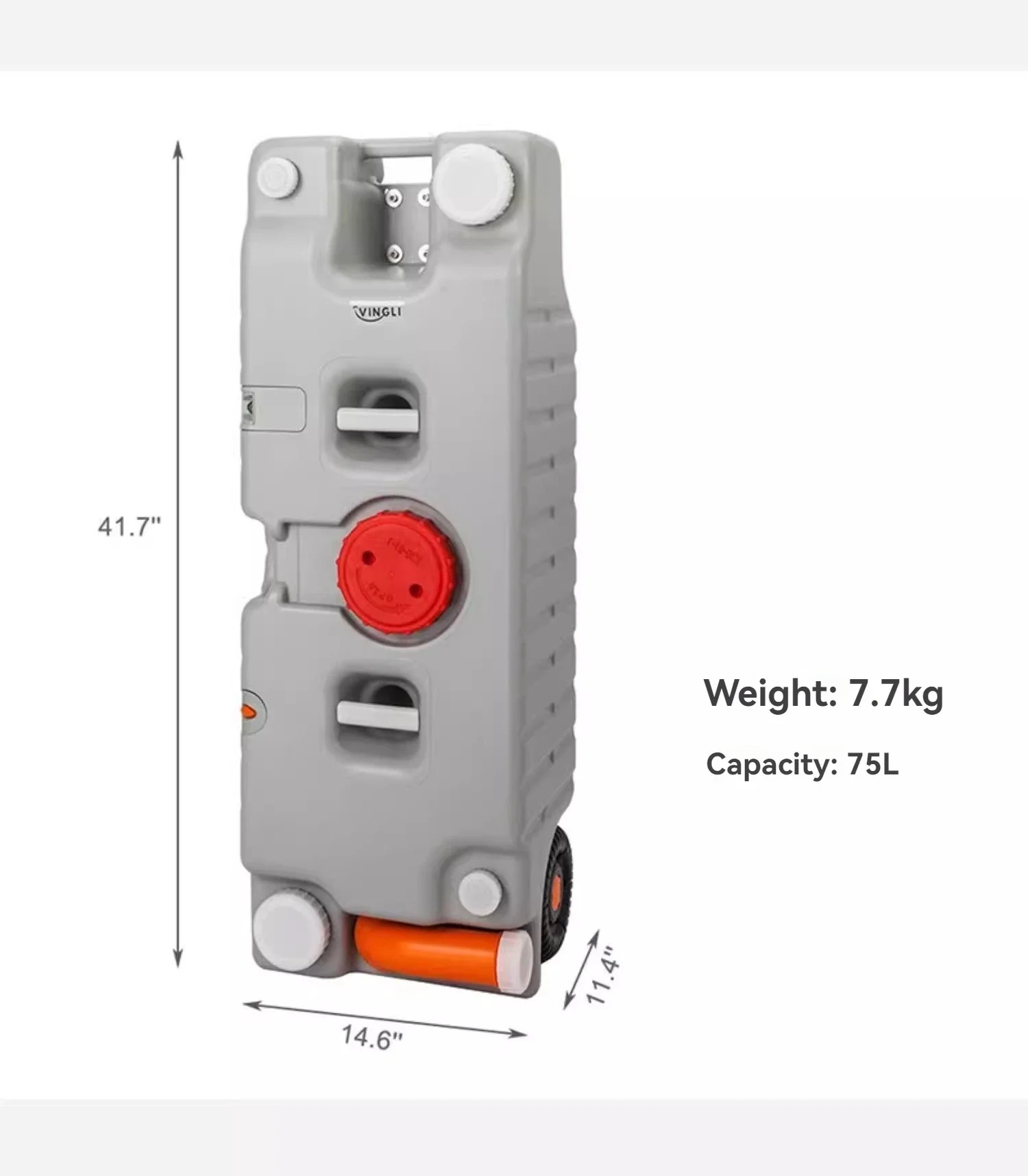 

Самоводной грузовик с колесами, легкий резервуар для воды большой емкости, 75 л, новый модифицированный автомобиль для барбекю на открытом воздухе, кемпинга, автофургона