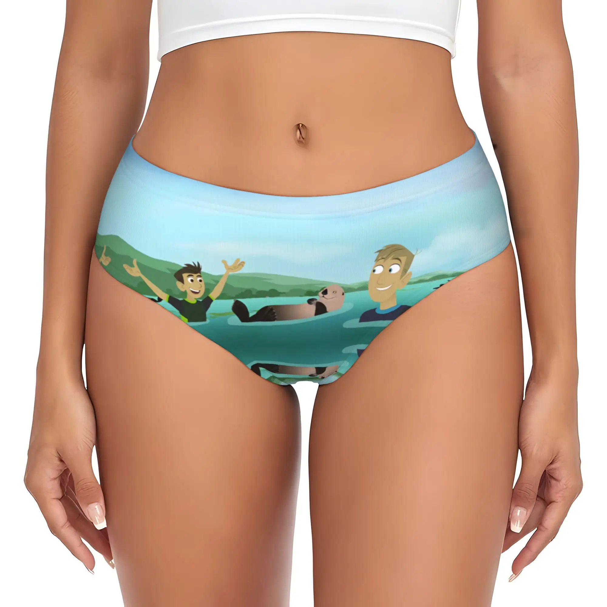 

Custom Womens Wilds Anime Kratts Panties Breathable Cartoon Briefs Underwear