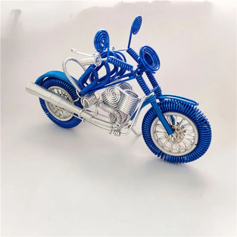 Motorcycles, aluminum wire classic products, handmade aluminum wire motorcycles, colorful alumina wire souvenirs