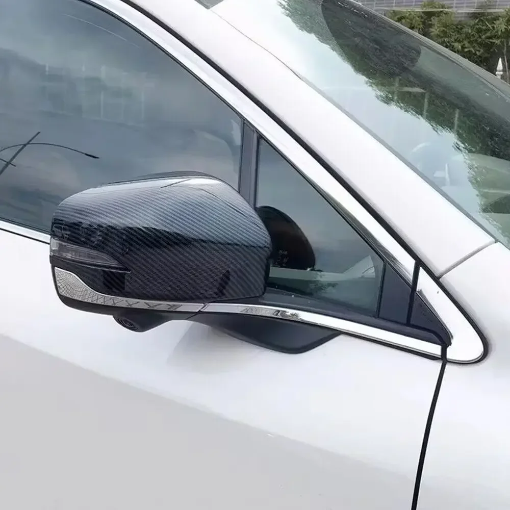 For Subaru Outback 2021 2022 2023 2024 ABS Car Rearview Side Mirror Cover Wing Cap Exterior Door Trim Adhesive Sticker Parts view 4