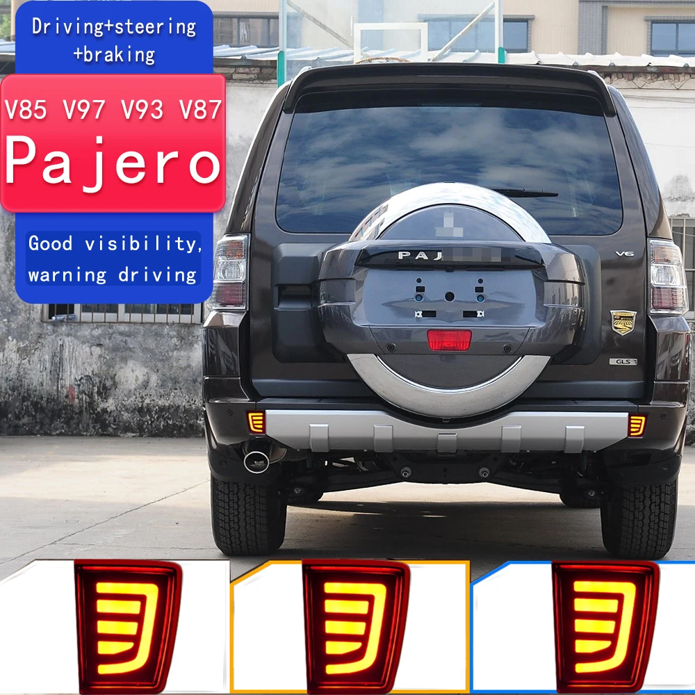 

2PCS For Pajero V85/ V87/ V93/ V97 2007 2008 2009-2020 Multi-function LED Reflector Lamp Rear Fog Lamp Rear Bumper Brake Light