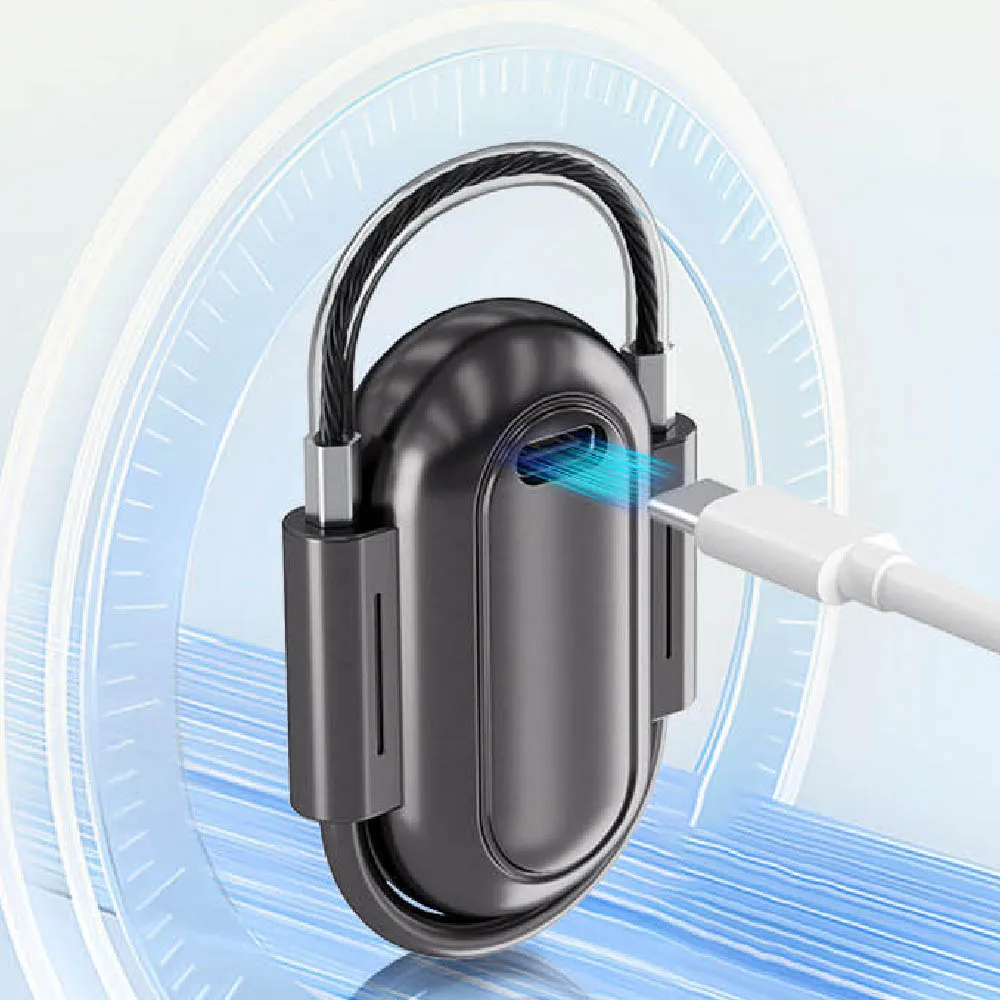 Waterproof Tuya Smart Padlock Bluetooth Anti-thieft Electric Backpack Bicycle Lock With 5cm 20cm 100cm Steel cable