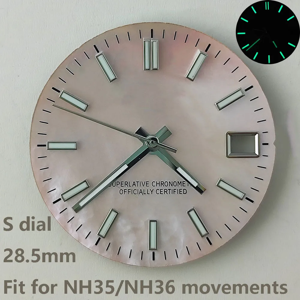 new pattern 28.5mm NH35/NH36 watch dial S dial suitable for NH35/NH36 movements watch accessories repair tool