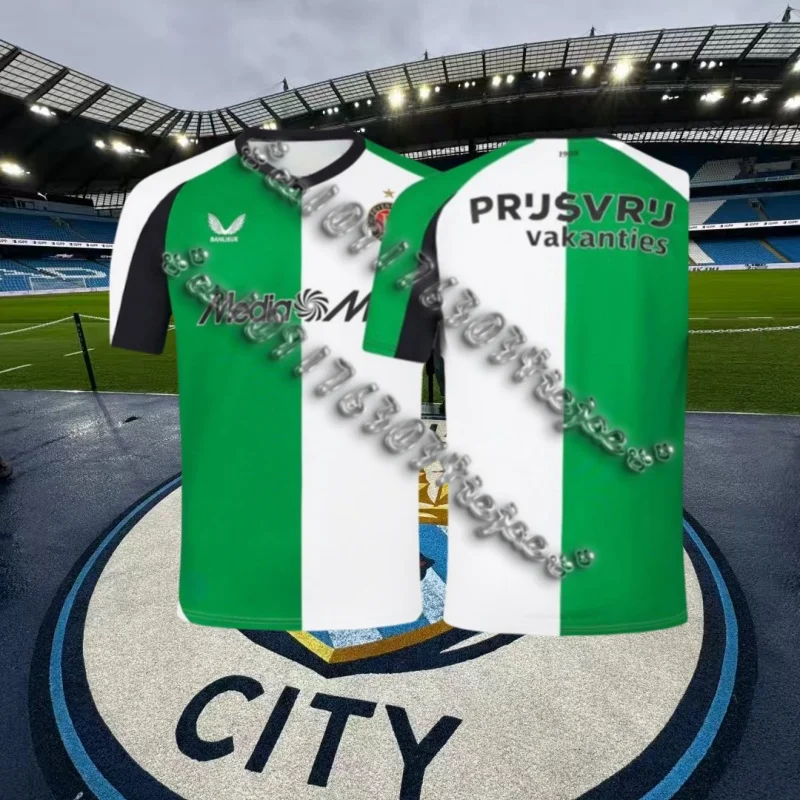 

2025 Feyenoord Vintage Men's Football Shirt T-Shirt Short Sleeve Children's and Adult Extra Large Top Breathable Teen Casual Y2K