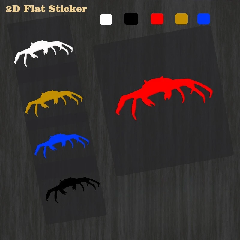 

Набор из 2 штук (1 большой + 1 маленький) милых виниловых наклеек-силуэтов крабов, водонепроницаемые прозрачные стикеры для декора боковых и задних частей автомобиля