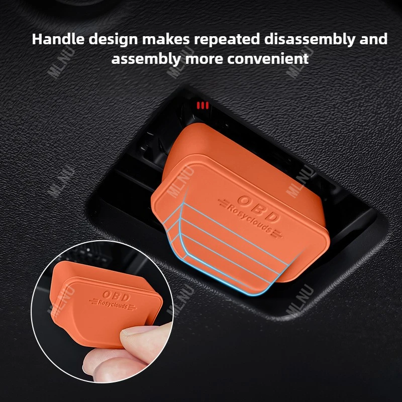 غطاء حماية منفذ Obd لملحقات تويوتا 2026/2025 مقبض سيليكون سائل تصميم مقاوم للبصمة متين 2018-2024 #3