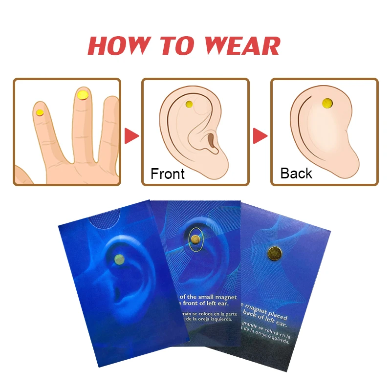 2pcs=1pair Smoking Cessation Magnet Quit Smoking Products Suppress Smoking Desire Ears Acupoint Therapy Stop Smoking Patch H070