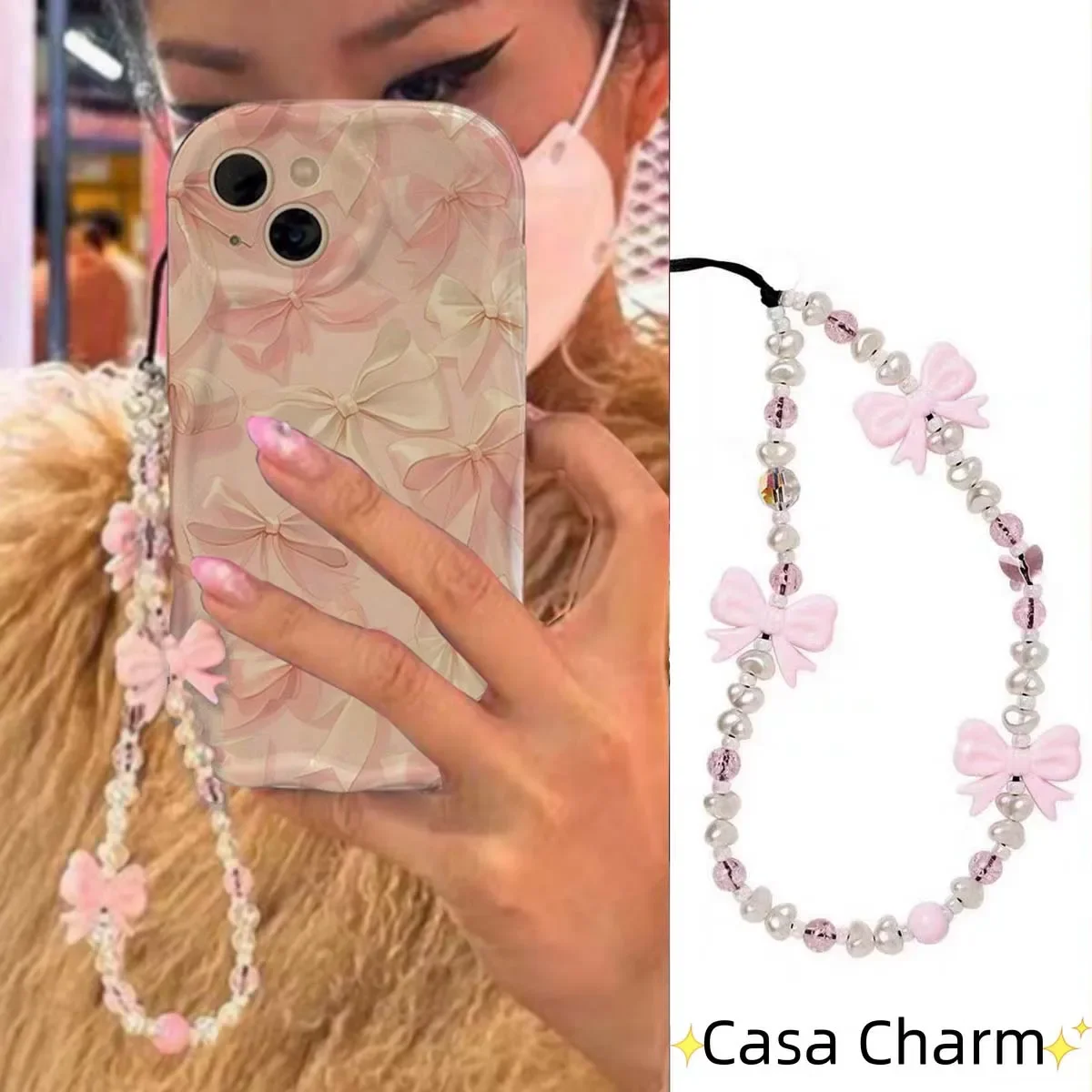 Pink Bowknot Chain … - image