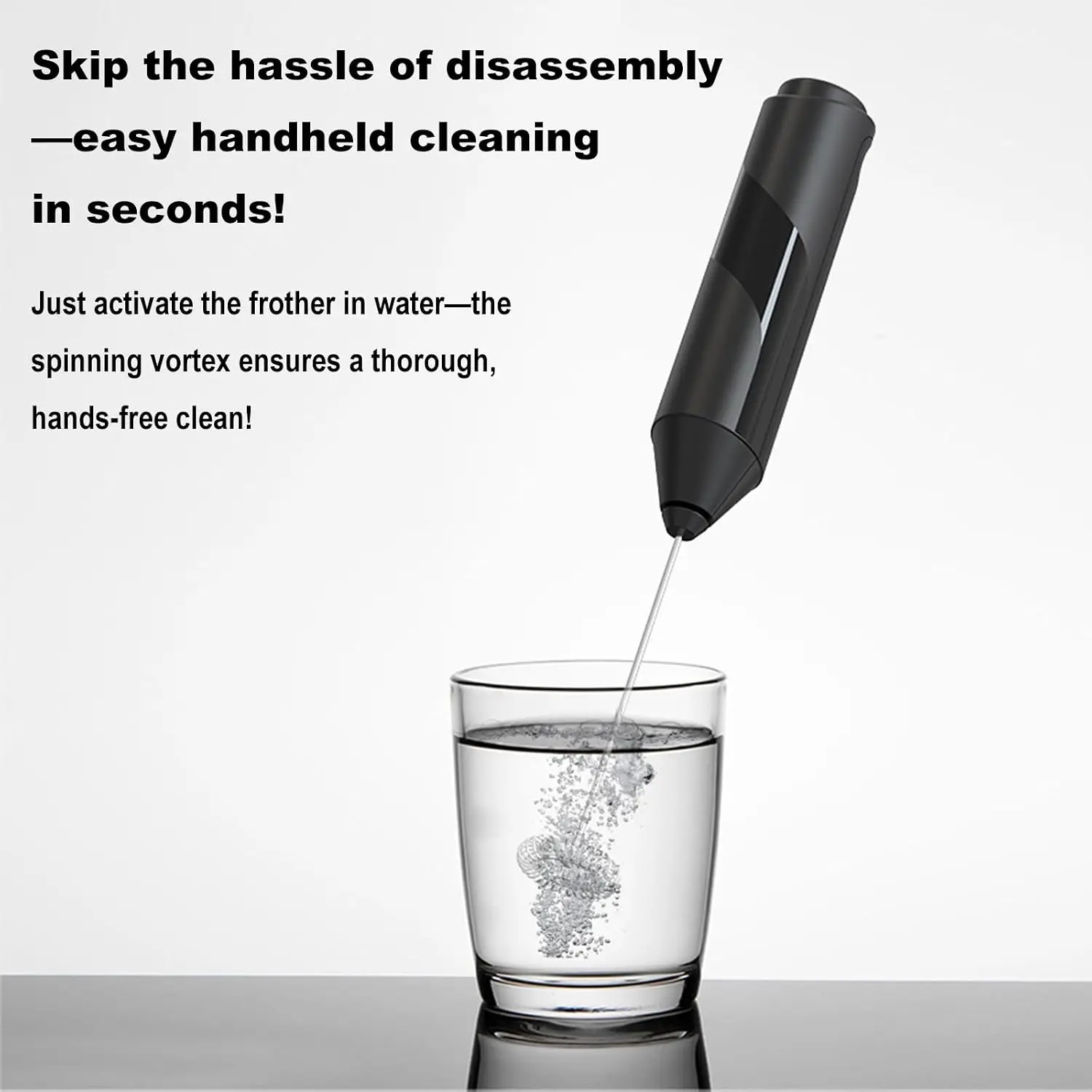 2026 New Upgrade Handheld Milk Frother With Cover- 15-Second Silent Drink Mixer, Travel-Ready With ABS Sleeve, No Charging Requi