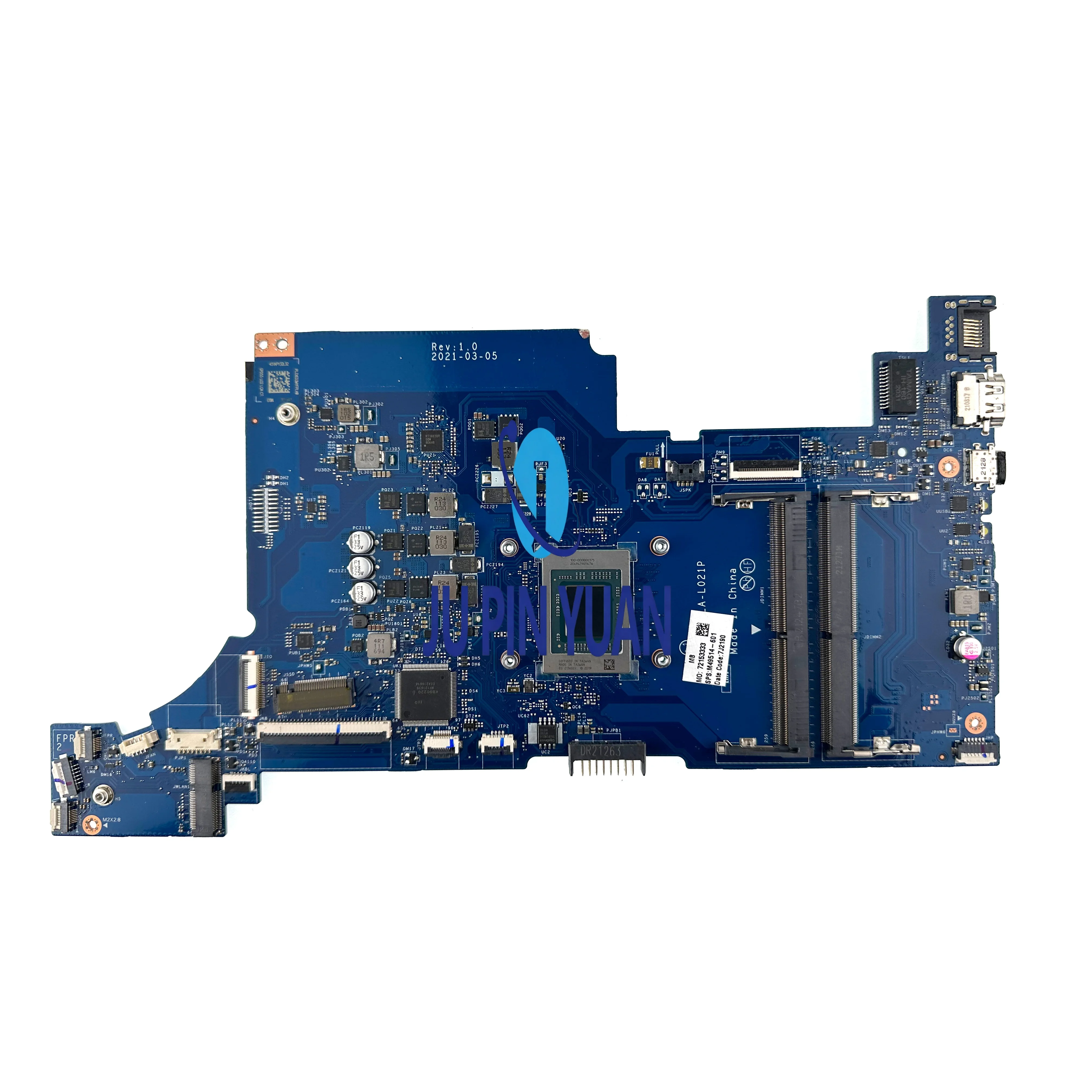 

M49514-601 M49514-001 For HP 255 G8 Laptop Motherboard HPL51 LA-L021P with R5-5500 CPU 100% Full Tested