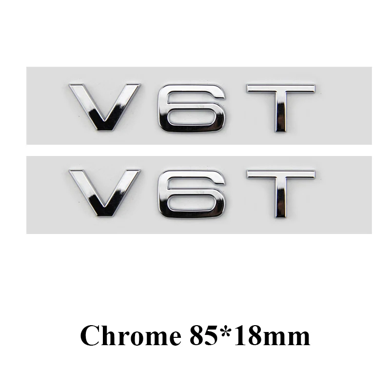 حروف ثلاثية الأبعاد من ABS شعار جانبي للسيارة ، V10 ، V8T ، V6T ، شعار ، شارة شارة A6 ، C7 ، S4 ، A4 ، B7 ، SQ7 ، R8 ، S6 ، ملحقات لاصقة