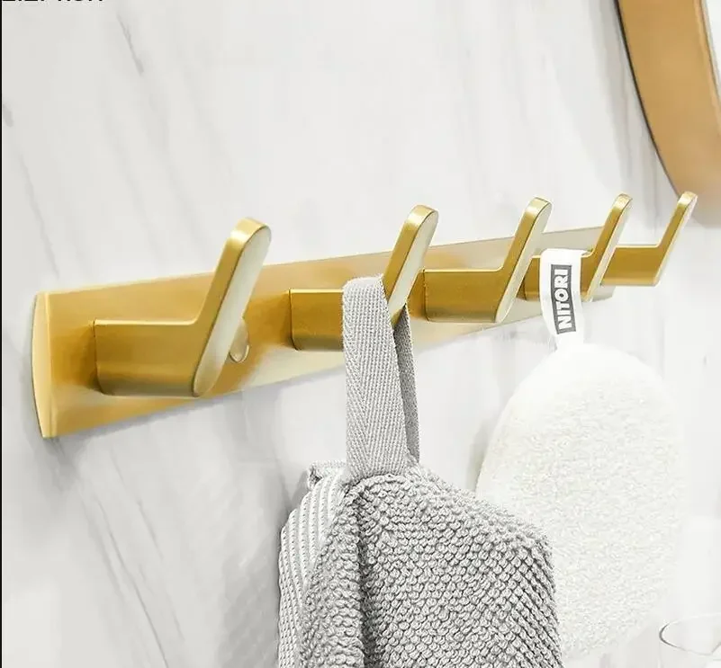 

Gold Metal Hook Wall Hanging Coat Hook Hanger Towel Rack Decorative Hooks Key Hooks Wall-mounted Storage Rack Organizer Shelf