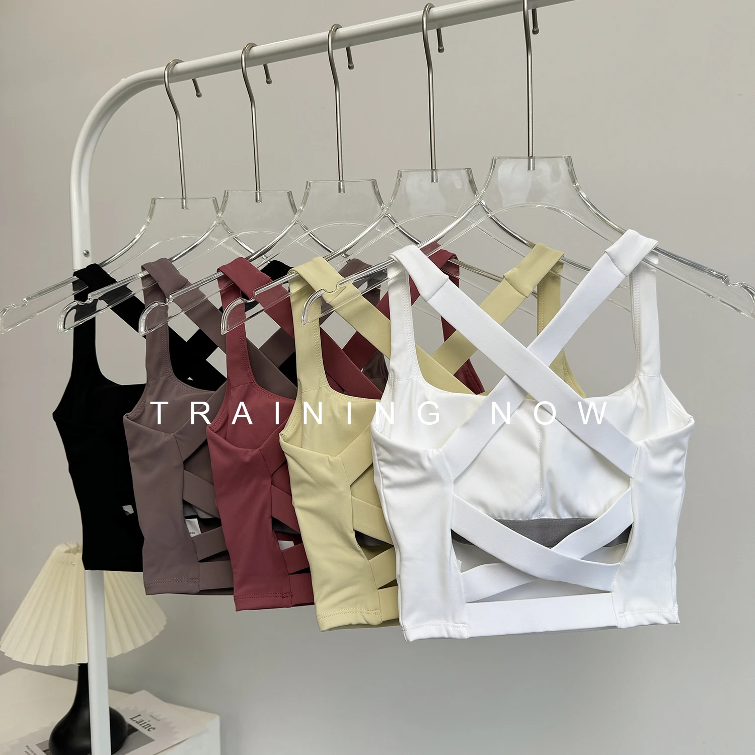 

Sports underwear for women shock-proof running training fitness bra outside wearing advanced sense professional Pilates yoga