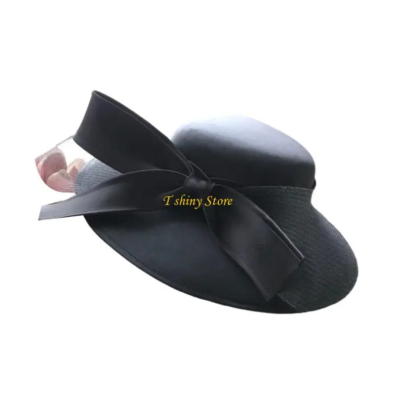 N58f Hat Bride Hat Sprong Hights Scenterize Decoration White Black Black Perfect for Wedder