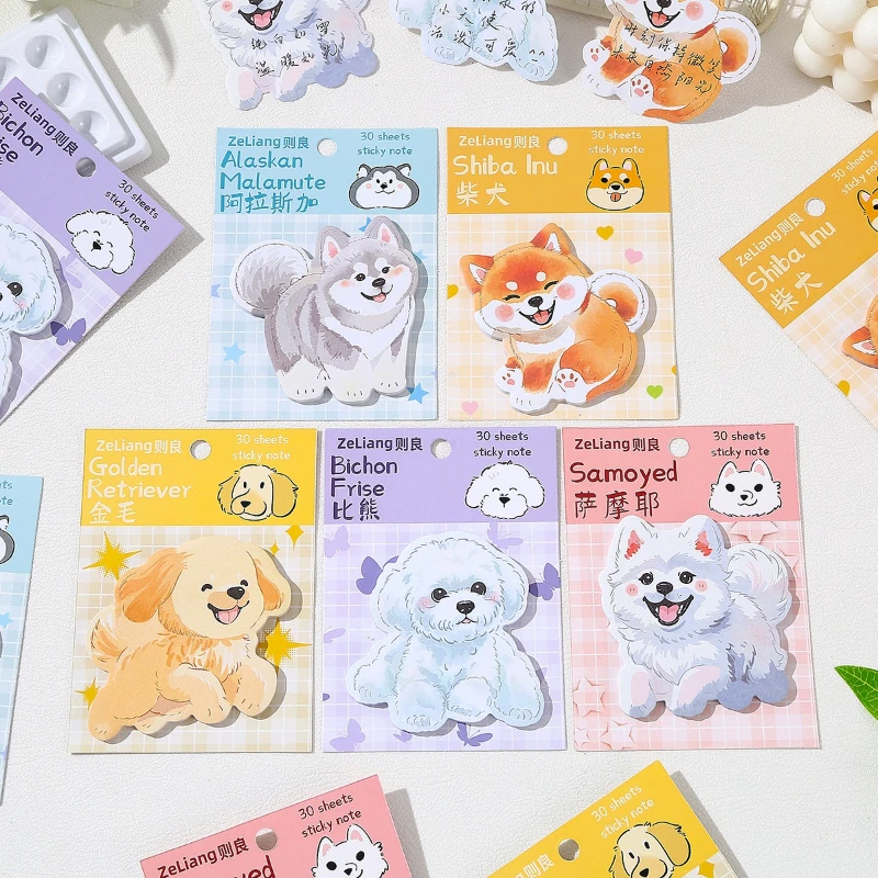 Gift Memo Pad Cute Dog Charge of Sticky  Sticky Office Note Messages Cute Pads Study  Stickers Office School Supplies Lovely