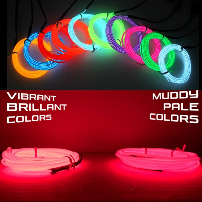 

1m/2m/3m/5m Led Interior Car Lights Led Strip Garland EL Wire Rope Car Decoration Lamp Flexible Rope Tube Ambient Light Car