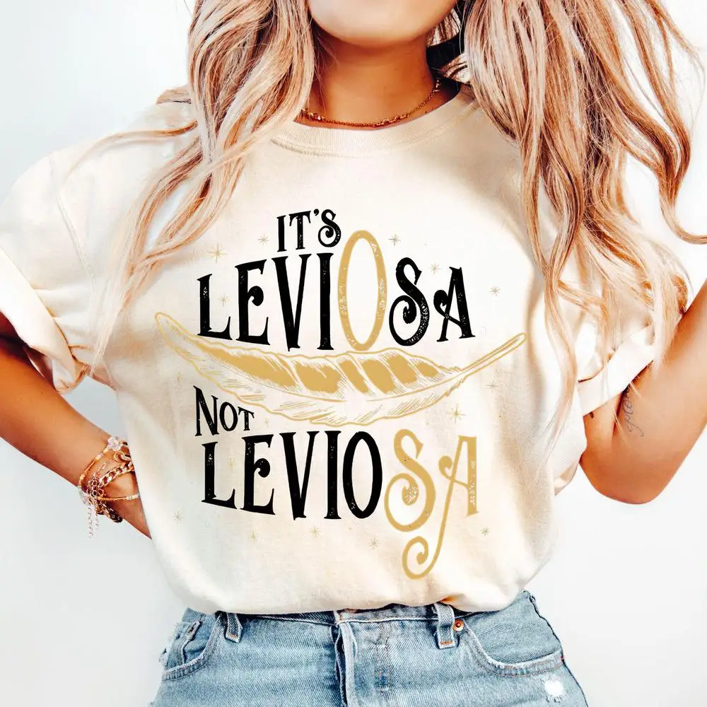 

Women Cotton T Shirt It's Leviosa, not Leviosa Shirt Magic Lover Tee Magic Wand Shirt Fashion Crop Tops Funny Sweatshirt