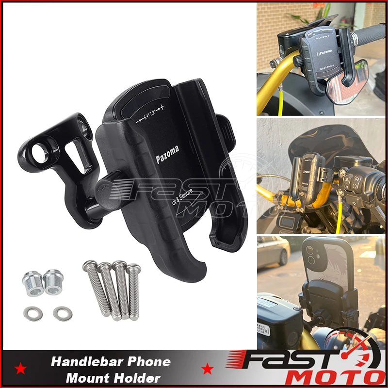 

Motorcycle Mobile Phone Holder Cellphone Quick Stem Mobilephone Stand Handlebar Bracket For Harley Sportster XL FLHC FLSL Dyna