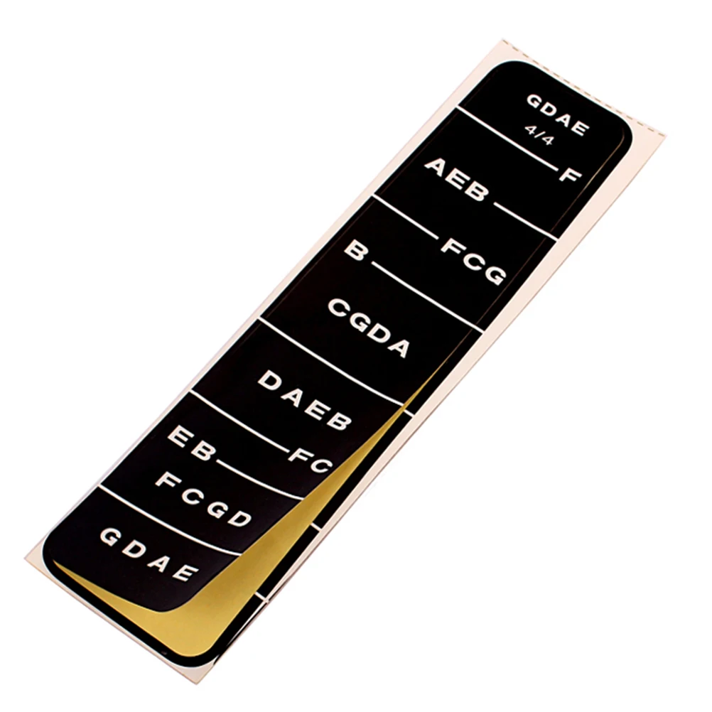 

10pcs 4/4 Violin Fingerboard Stickers For Beginners Durable Material Easy Use Black Fretboard Note Labels Learn Violin Guide