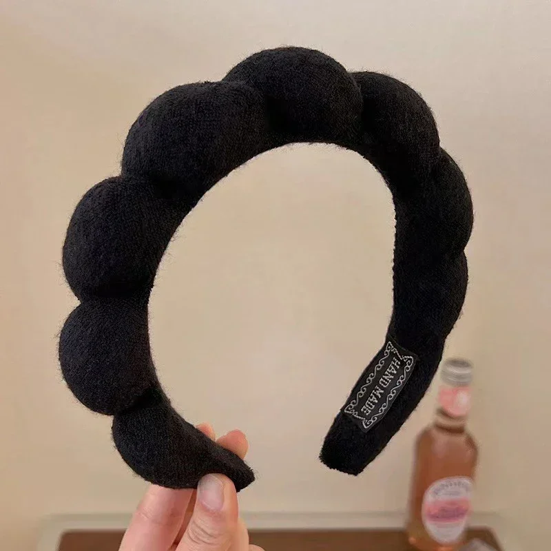 

Sponge Headbands for Women Girls Puffy Hair Band Makeup Bubble Terry Cloth Co Spa Retro Hairband Women Hair Accessories Headwear