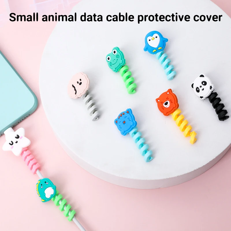Cable Sleeve With Cable Bite Protector Cute Love Heart Flower TPU Soft Protective Data For Apple IPhone USB Charger Cable Cord