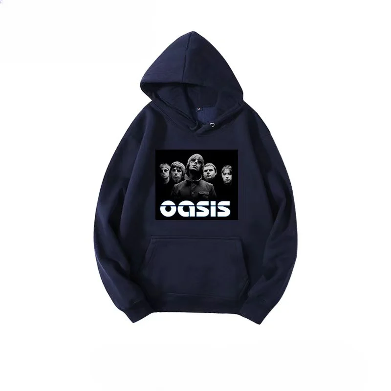 British Rock Band Oasis New Autumn and Winter Outfit Loose and Trendy Men\'s Personalized Hooded Sweatshirt Fashion Trend Unisex