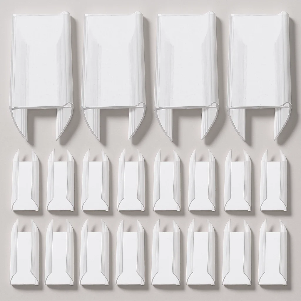 

30pcs Acrylic Sign Holder for Business Cards Price Tags Retail Display Stand Clear Label Holder Clip for Supermarket Shelf