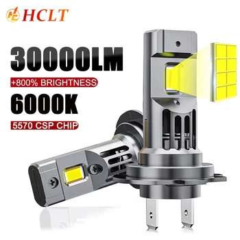 2pcs H7 LED Car Headlight CANBUS Plug and Play Wireless Auto Headlight Lamp 6000K 5570 CSP Chip Turbo Mini Bulbs with Fan Cooling