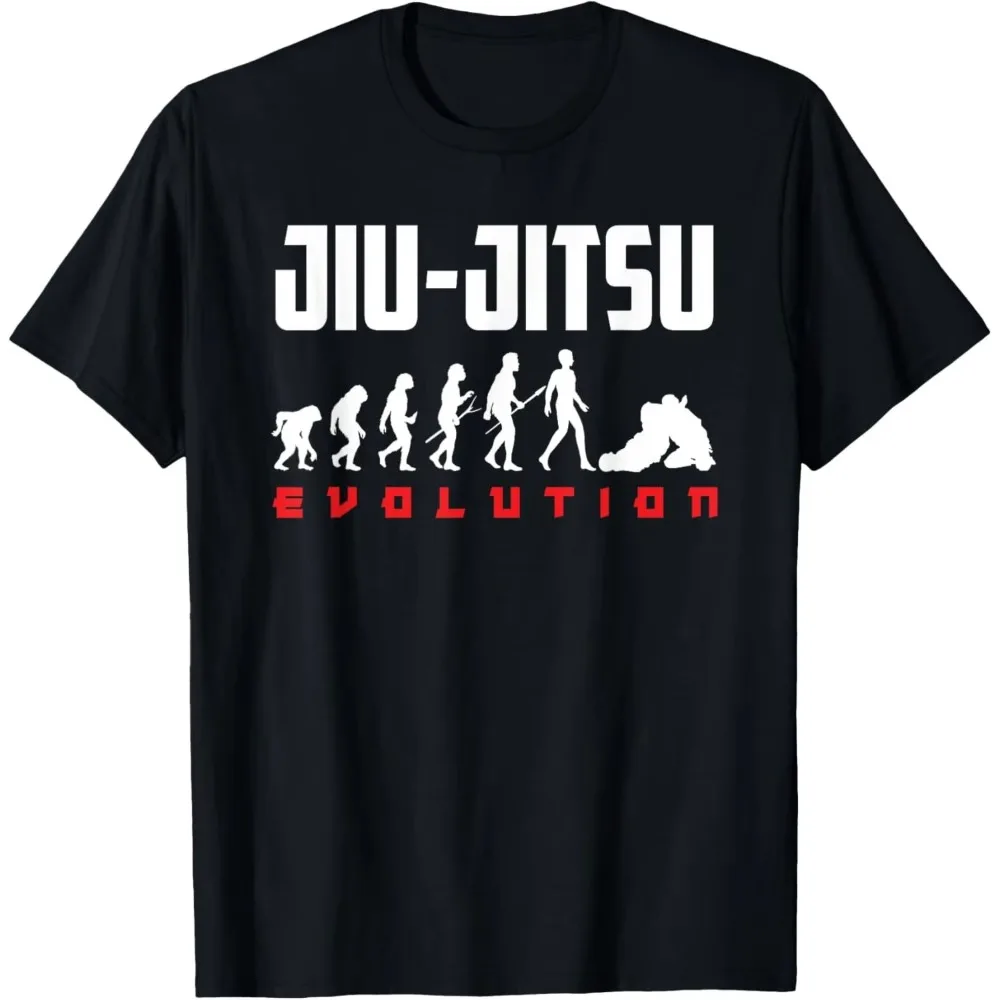 Brazilian Jiu Jitsu BJJ Evolution Graphic T-Shirt Judo Throw Gift Men Women Novelty Casual Unisex Cotton Streetwear Tops