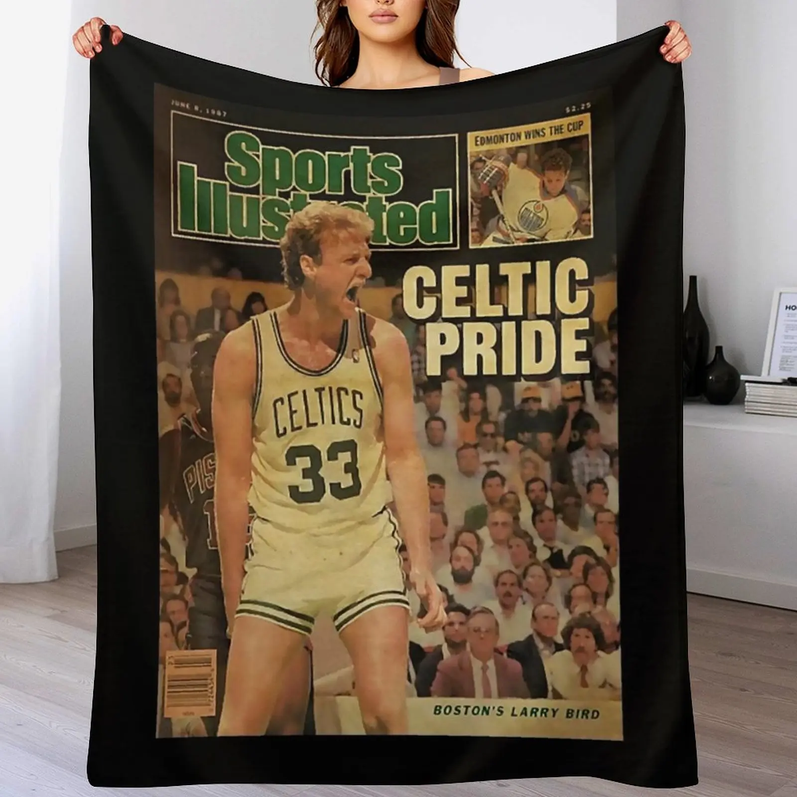 

vintage Larry sport bird cover style Throw Blanket Decorative Throw Flannels wednesday anime Blankets